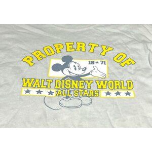 NEW Old Stock Property Of Walt Disney World Disneyland 1971 Sz XL Tshirt Mickey
